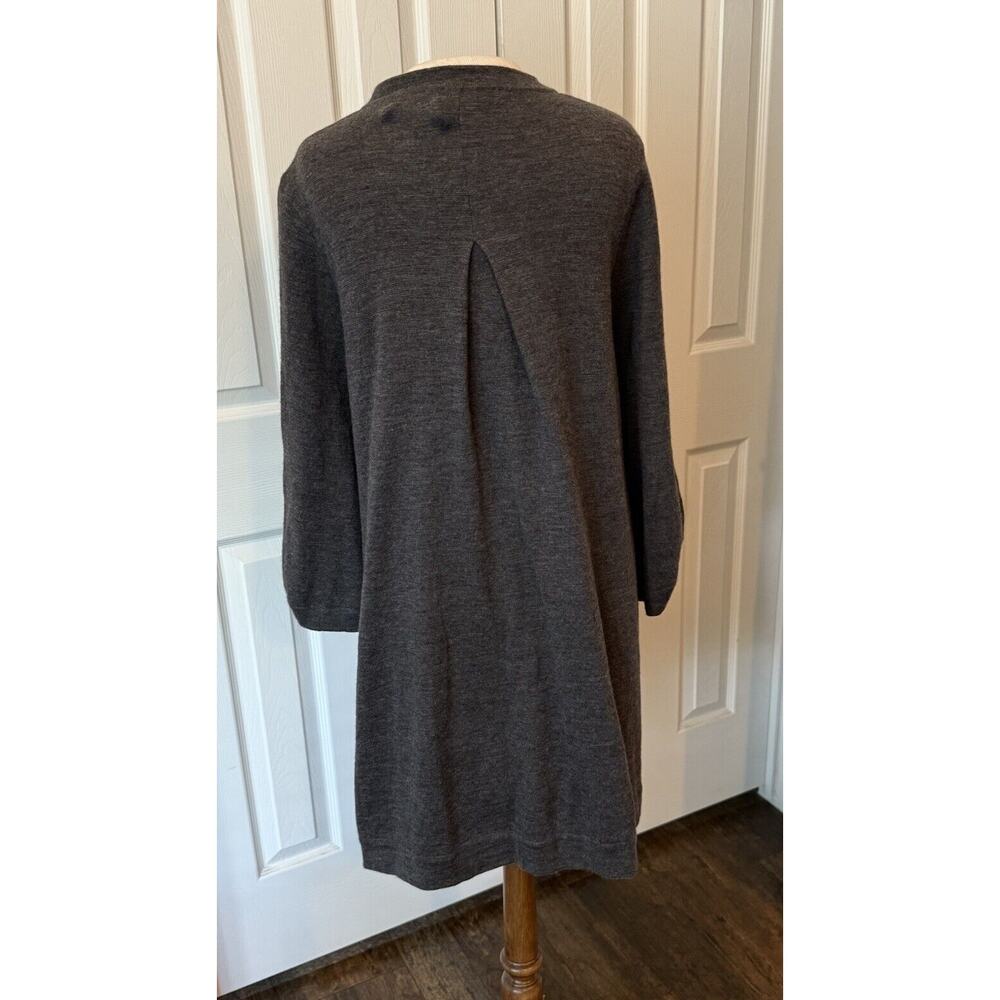 BCBGMAXAZRIA Sweater Jacket Women MED 100% Merino Wool Cardigan Knee Length Work - Picture 5 of 13